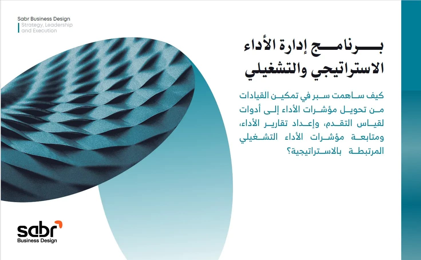 Strategic and Operational Performance Management Program